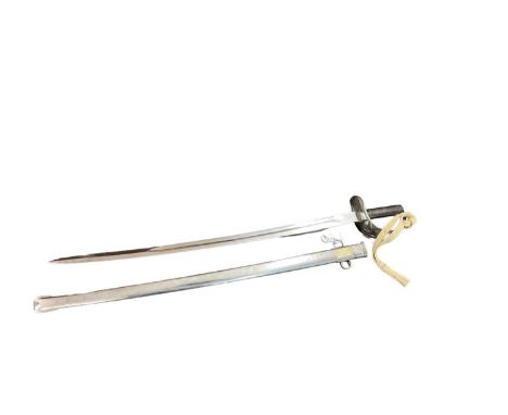 Victorian 1885 Pattern cavalry troopers' sword and scabbard, the blade retaining most of its polish