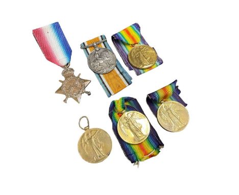 Collection of First World War medals comprising War and Victory medals named to M2-149002 PTE. E. Read. A.S.C. 1914 - 15 Star