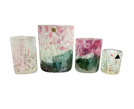 Two Isle of Wight Flower Garden vases, together with two others (4)