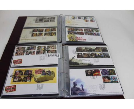 Stamps GB First Day Cover collection housed in ten Royal Mail FDC albums, 1966-2002 period, high degree of completeness in la
