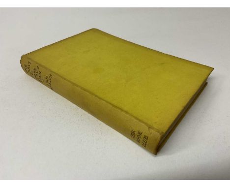 J R R Tolkien, The Hobbit, 1942 Children's Book Club edition, yellow cloth binding, 19cm highBinding is dirty and with some s