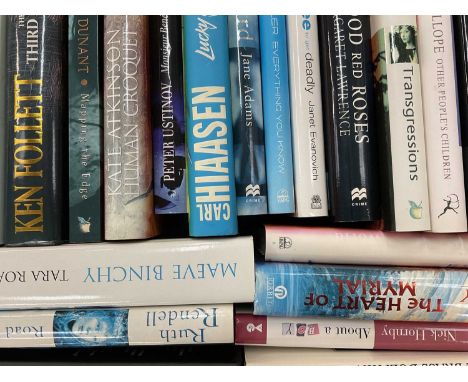 Collection of modern signed first editions, including titles by P. D. James, Dick Francis, Linda LaPlante, Ian Banks, Nick Ho