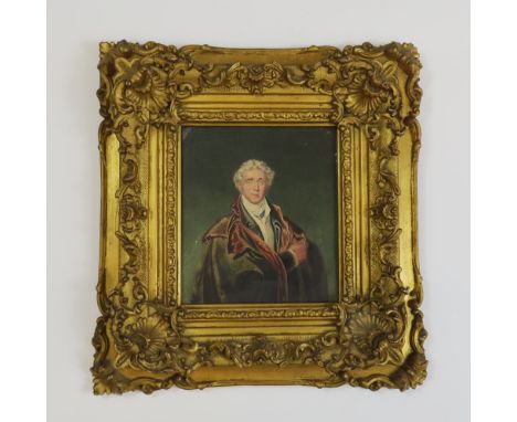 19TH CENTURY ENGLISH SCHOOL AFTER SIR THOMAS LAWRENCEMiniature portrait of the Duke of WellingtonWatercolourUnsigned, in cont