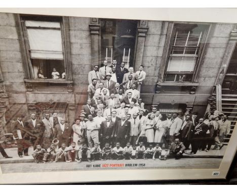 AN INTERESTING PICTURE ENTITLED "ART KANE JAZZ PORTRAIT HARLEM 1958" IMAGE 61 x 88cms