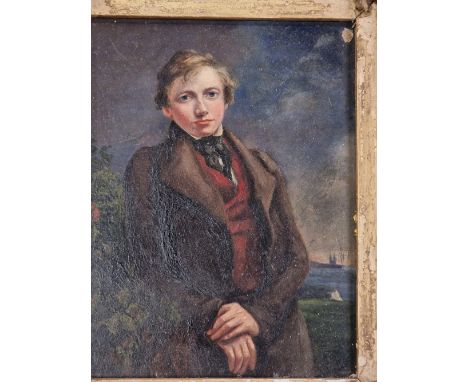 ADAM BUCK (1759-1833), PORTRAIT OF A MAN, WATERCOLOUR, SIGNED AND DATED 1821 LOWER LEFT.   14 x 12.5cms. TOGETHER WITH A PORT