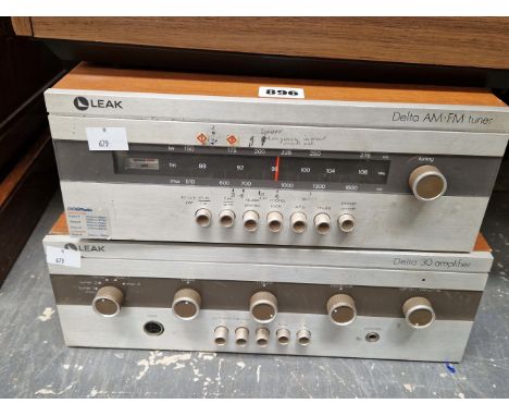 A LEAK DELTA 30 AMPLIFIER, A LEAK TUNER AND A LEAK GXC-40 TAPE DECK.