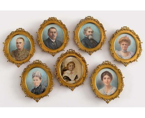 V.. I.. LLOYD  A group of six portraits, probably members of the same family, three ladies & three gentlemen, head & shoulder