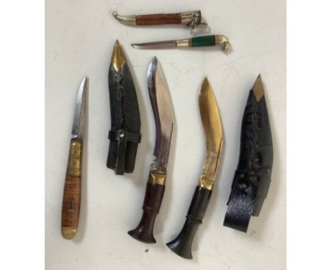 A Finnish Puukko hunting knife 'Imatra 1893' to handle, together with another small Puukko knife with green and orange banded