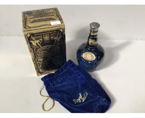 A 70cl bottle of Chivas Royal Salute 21 year old whisky, presented in a Wade ceramic bottle with velvet sack and original box