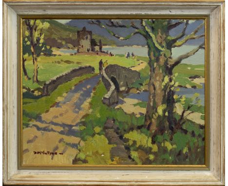 * DONALD MCINTYRE RCA (BRITISH 1923 - 2009), CARRICK CASTLE oil on board, signed 40cm x 50cm Framed Labels verso: Jas McClure