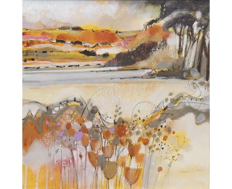 * EMMA S DAVIS RSW,SPRINGTIME, KNAPPSmixed media, signed38cm x 38cmMounted, framed and under glass