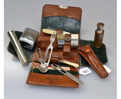 Sutherland and Rhoden Ltd., a leather cased stainless steel interlocking knife, fork and spoon, together with a gentleman's l
