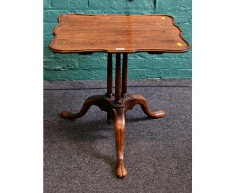 A part 18th century metamorphic side table/centre table, with tripod base with splitting action and rise and fall system, the