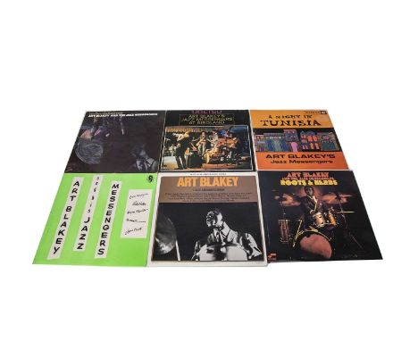 Art Blakey LPs, eleven albums comprising A Night In Tunisia, The Witch Doctor, Ugetsu, Roots and Herb, Blue Monk, Right Down 