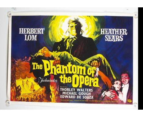 The Phantom Of The Opera (1962) Quad Poster, UK Quad poster for this Hammer Horror Classic starring Herbert Lom and Heather S