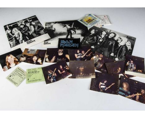 Iron Maiden Concert Tickets plus, eight Iron Maiden Concert tickets comprising New Theatre Oxford 1980, 1981, 1984, 1986 and 