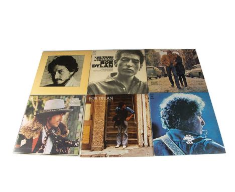 Bob Dylan LPs, six Japanese release albums comprising The Times They Are A Changin', The Freewheelin Bob Dylan (with insert),