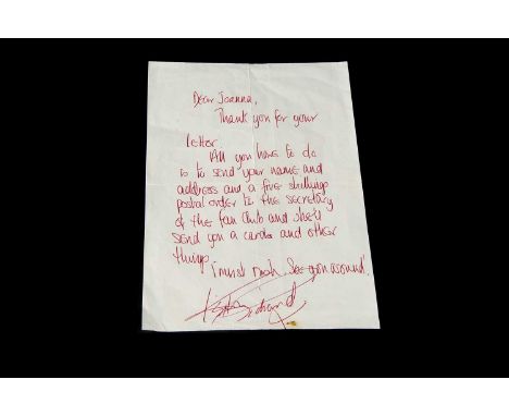 Rolling Stones / Keith Richards Signed Letter, a signed personal letter from Keith Richards to Joanna (the Vendor), who was a