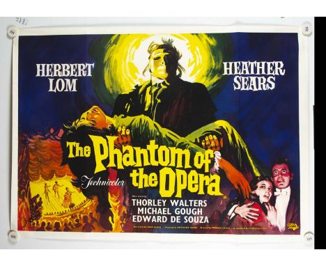 The Phantom Of The Opera (1962) Quad Poster, UK Quad poster for this Hammer Horror Classic starring Herbert Lom and Heather S