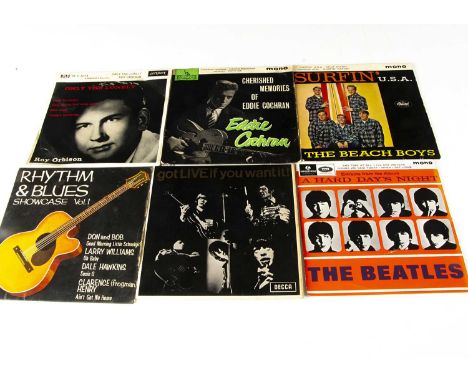 Sixties EPs, eighteen EPs, mainly from the Sixties with artists comprising The Beatles, Rolling Stones, Beach Boys, Eddie Coc