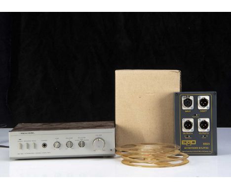 Hi Fi / Music accessories, two large boxes containing a variety of leads, two Neutrik jack rack panel interfaces, Studio Spar