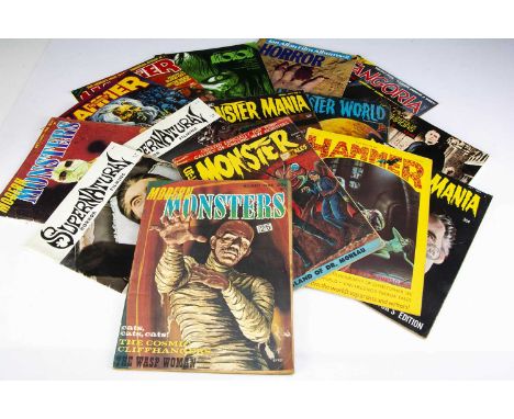 Horror Film Magazines, sixteen magazines comprising Supernatural (Nos 1 and 2), Chilling Monsters No 1, House Of Hammer Nos 1