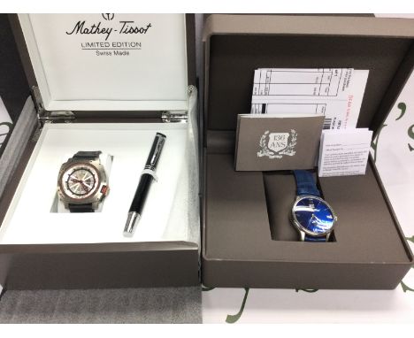 Two Mathew Tissot automatic wrist watches both in excellent condition with boxes. Postage B