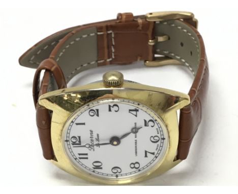 A vintage Swiss Lucerne De Luxe watch