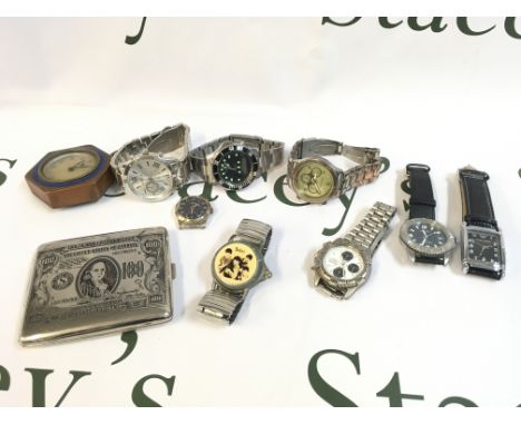 A Collection of various watches including a vintage Beatles watch, Sekonda, Rotary. Postage category B