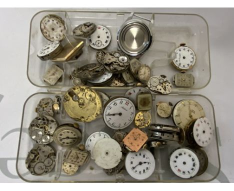 A collection of vintage watch movements. Varies conditions. (A)