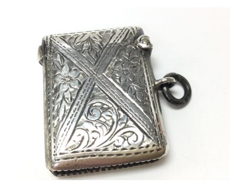 Silver Vesta case Birmingham hallmarked