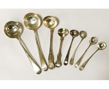 COLLECTION OF HM SILVER CADDY SPOONS 200 GRAMS APPROX