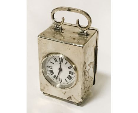 H/M SILVER MINIATURE CARRIAGE CLOCK
