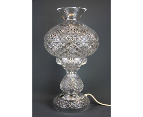 A large Waterford crystal table lamp, H. 47cm.