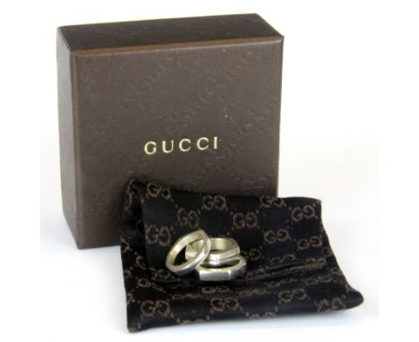 A set of three Gucci silver rings, (K.5).