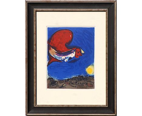 MARC CHAGALL 'Femme et oiseau', lithograph, printed by Maeght, 27cm x 20cm. 
