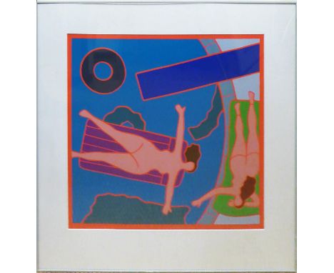 MAY 'Sun Therapy', 1982, silkscreen print, numbered 140/150, signed and dated, framed and glazed. 