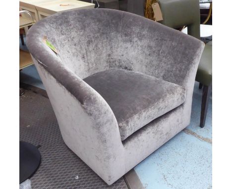 SOFA AND CHAIR COMPANY ARMCHAIR, in shimmering chenille, 94cm x 86cm H. 