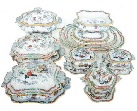 A G.L. ASHWORTH AND BROS, LATE MASON'S IRONSTONE DINNER SERVICE, CIRCA 1900