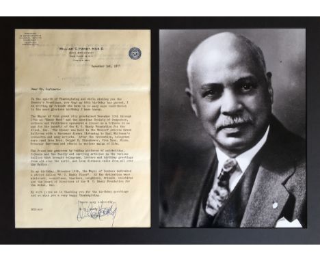 HANDY W. C.: (1873-1958) American Composer &amp; Musician, considered the “Father of the Blues”. A good T.L.S., W.C.Handy, on