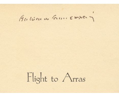 SAINT-EXUPERY ANTOINE DE: (1900-1944) French Writer, Journalist and pioneering Aviator. Best known for his works The Little P