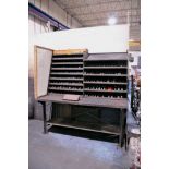 Lot - Tapered Shank Drills and Reamers with Rack and Bench (Building: 250 Jamie Ln.)