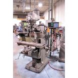 Bridgeport 1-1/2 HP Vertical Milling Machine, S/N: 130346; with Mitutoyo 2-Axis Digital Read-Out,