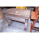 42 in. wide x 22 in. deep x 2-1/4 in. thick T-Slot Table; with Heavy Steel Base (Building: 250 Jamie