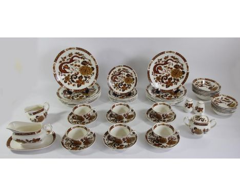 A Myott Meakin 'Dragon Of Kowloon' pattern forty piece dinner service, the Dynasty Collection. 