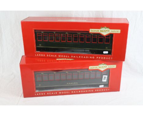 Two boxed G scale garden Bachmann Big Haulers to include 89292 'L' Jackson Sharp Passenger Cars (Combine ET & WNC) and 89294 