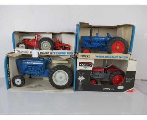 Four boxed ERTL model tractors to include Country Classic Massey Ferguson 35 Special, 805 4600 Ford Tractor, 841 Ford 8N Trac