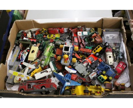 Collection of vintage play worn diecast models to include Matchbox Lesney, Corgi, Dinky etc featuring Corgi James Bond 007 Mo