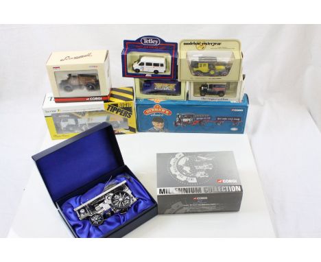 Eight boxed diecast models to include Corgi 80107 Millennium Collection Fowler B6 Super Lion Showmans Engine, Dibnah's Choice