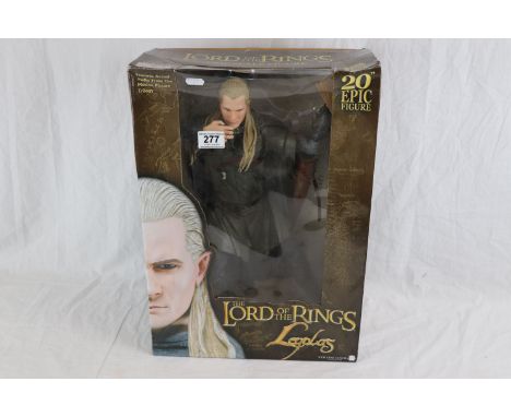 Boxed NECA The Lord of The Rings Leglas 20" Epic Figure, appears to be unopened with some storage wear to box